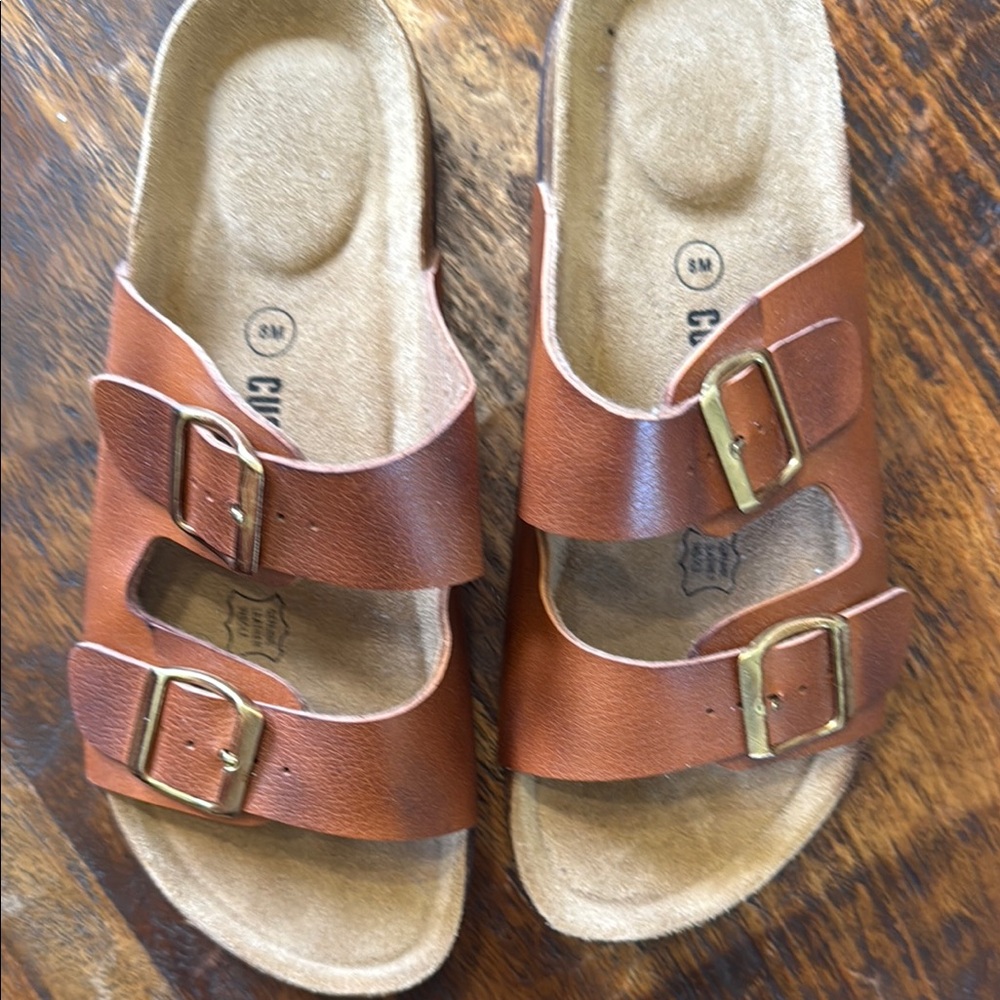 Brown Sandals with double buckles